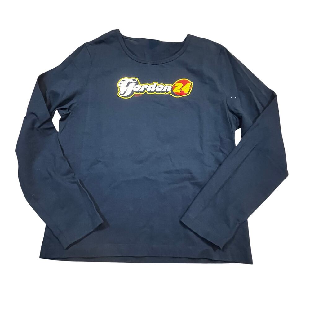 Chase Jeff‎ Gordon 24 NASCAR Blue Long Sleeve Shirt Women Large